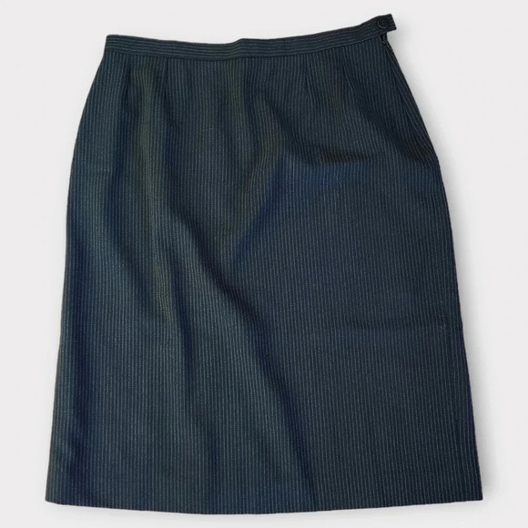 Max Mara Straight Pencil Skirt Pinstripe Made In Italy Womens Size 10 - Picture 1 of 6